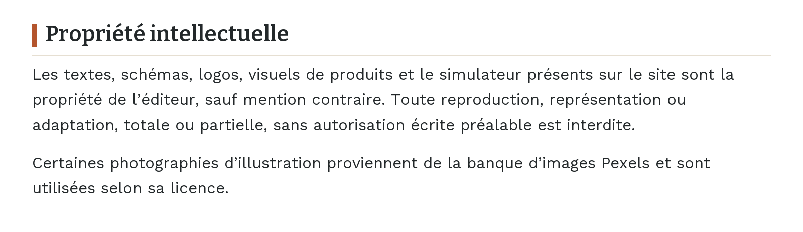 Mentions légales - Propriété intellectuelle