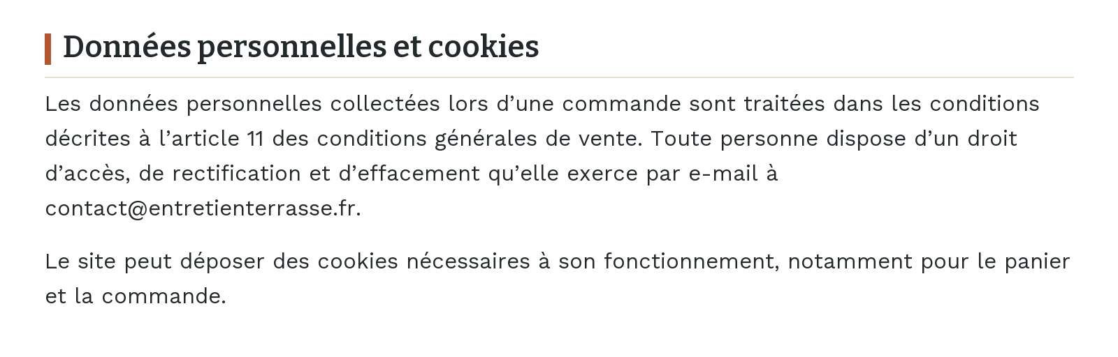 Mentions légales - Données personnelles et cookies