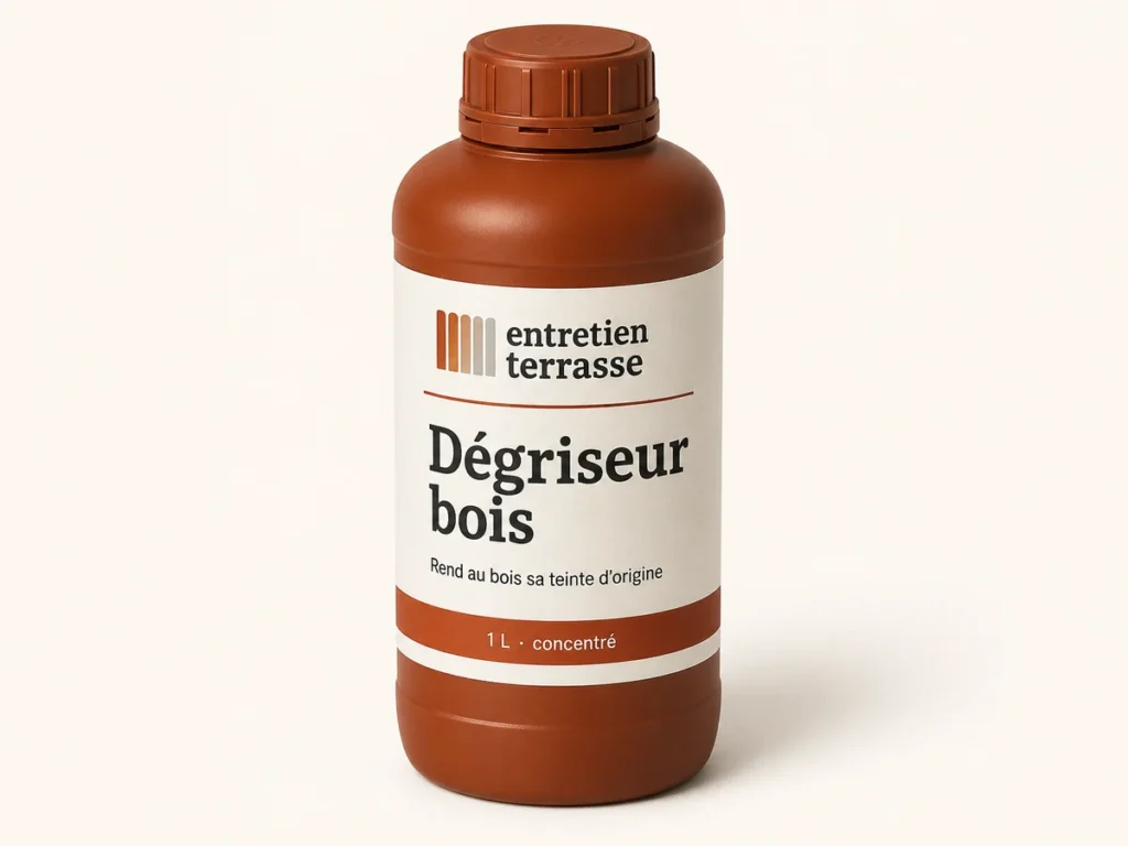 Flacon de 1 L de dégriseur pour terrasse en bois