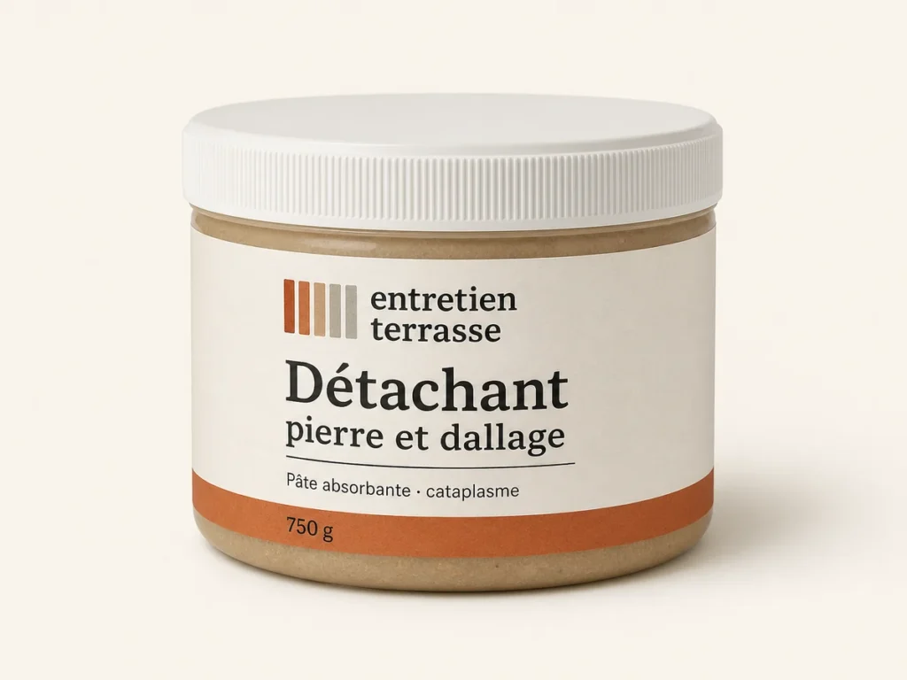 Pot de 750 g de détachant en pâte pour pierre et dallage